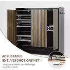 Collezione di scarpiere multi-anta COZONY, organizer per scarpe di grande capacità con ganci portaoggetti, sistema di stoccaggio indipendente per l'ingresso di casa