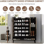 Collezione di scarpiere multi-anta COZONY, organizer per scarpe di grande capacità con ganci portaoggetti, sistema di stoccaggio indipendente per l'ingresso di casa