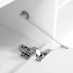 Mobile porta TV Homy Casa con luci LED e armadietti per soggiorno o area intrattenimento, bianco