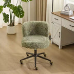 Poltrona girevole Karl Home | Velluto Felpato Base in bronzo antico con ruote