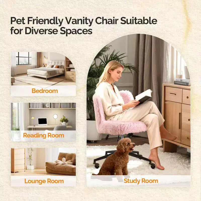 Poltrona girevole Karl Home | Velluto Felpato Base in bronzo antico con ruote