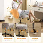 Poltrona girevole Karl Home | Velluto Felpato Base in bronzo antico con ruote