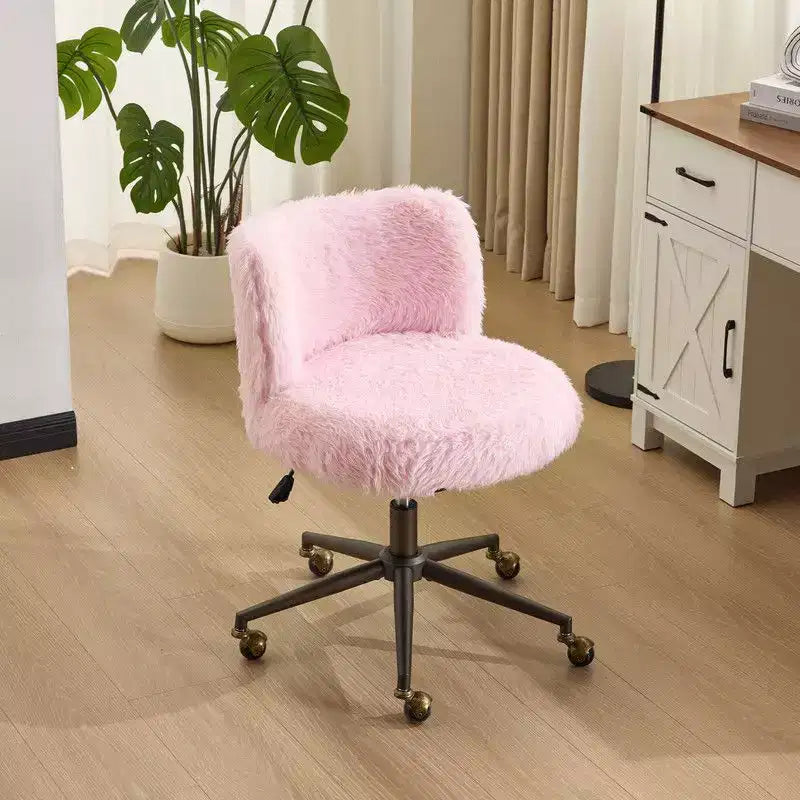 Poltrona girevole Karl Home | Velluto Felpato Base in bronzo antico con ruote