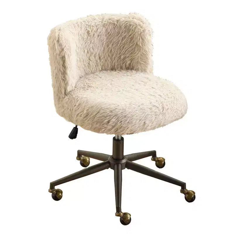 Poltrona girevole Karl Home | Velluto Felpato Base in bronzo antico con ruote