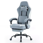 MAYEERTY Sedia da gaming per computer con supporto lombare Altezza regolabile Ruote girevoli a 360° Braccioli e poggiatesta inclusi