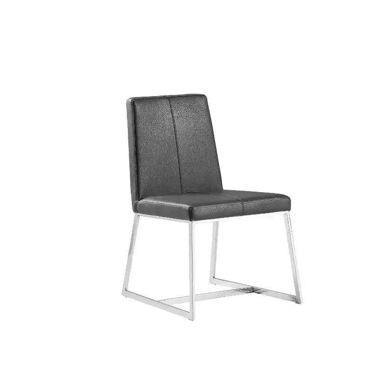 HomeStock 35 in. White Faux Leather Dining Chair Set of 1 for a designed Stylish comfortable modern living