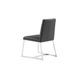 HomeStock Sedia da pranzo in similpelle bianca da 35 pollici, set da 1, per un design elegante, confortevole e moderno