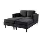 GDFStudio Ellen Chaise longue moderna in ciniglia da 53,5 pollici