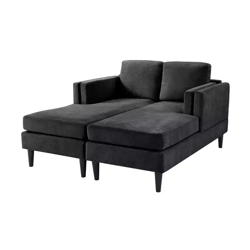 GDFStudio Ellen Chaise longue moderna in ciniglia da 53,5 pollici