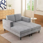 GDFStudio Ellen Chaise longue moderna in ciniglia da 53,5 pollici