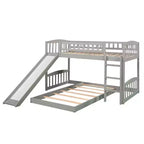 Letto a castello a pavimento con scivolo e scale, letto a castello basso singolo su singolo con contenitore, letto a castello in legno singolo per bambini e neonati