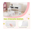Set Scrivania e Sedia per Bambini in MDF Karl Home con 2 Scomparti per Riporre