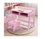 Set Scrivania e Sedia per Bambini in MDF Karl Home con 2 Scomparti per Riporre