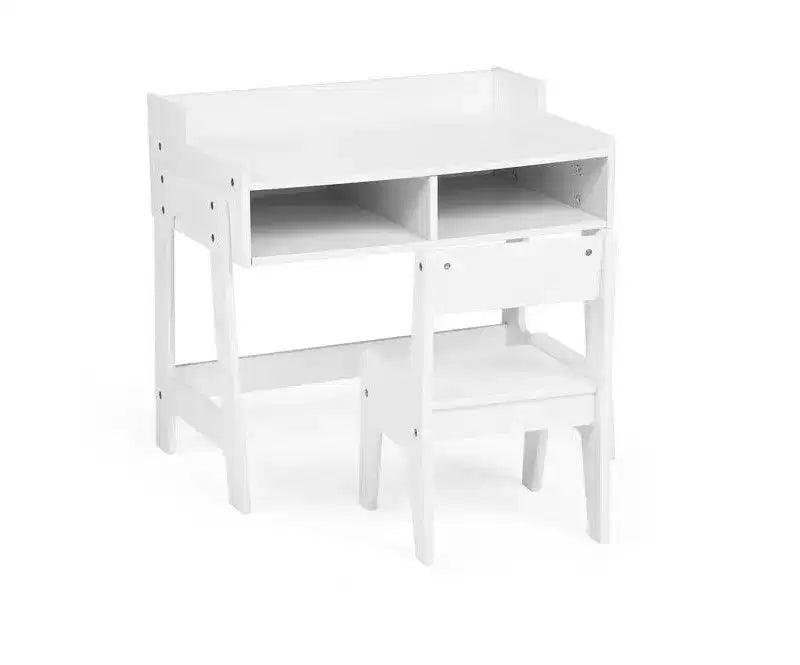 Set Scrivania e Sedia per Bambini in MDF Karl Home con 2 Scomparti per Riporre