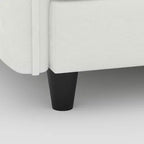 Homy Casa Divanetto Moderno con Braccioli Sottili e Cuscini Morbidi, per Soggiorno, Camera da Letto o Appartamento, Bianco