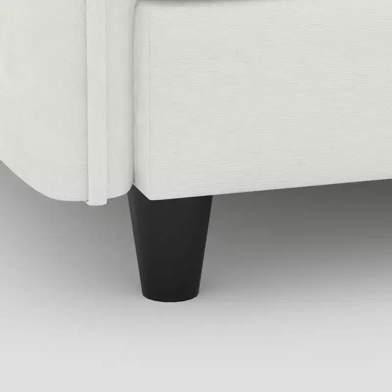 Homy Casa Divanetto Moderno con Braccioli Sottili e Cuscini Morbidi, per Soggiorno, Camera da Letto o Appartamento, Bianco