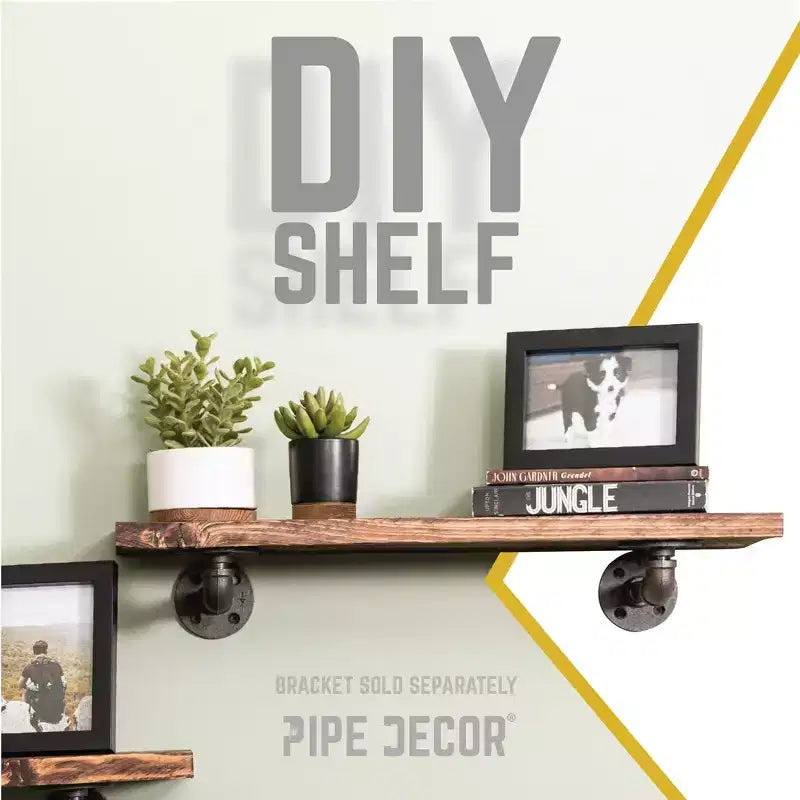Mensola in legno RESTORE Trail Brown 24 pollici (solo legno) di Pipe Decor