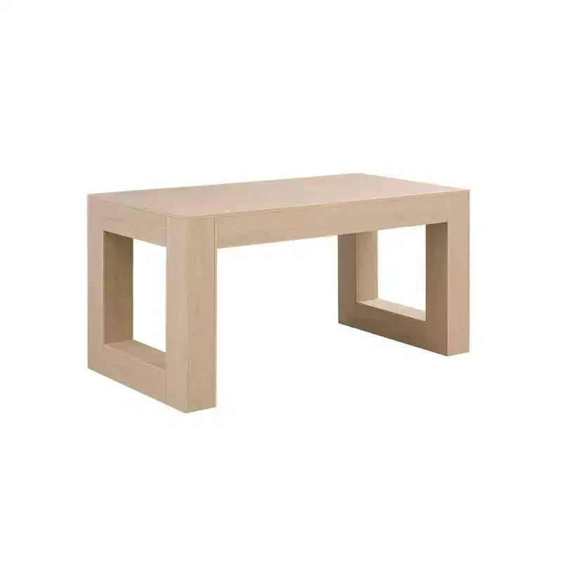 Homy Casa 63 Tavolo da Pranzo Rettangolare con Base Solida, Quercia Naturale, 4-6 Posti