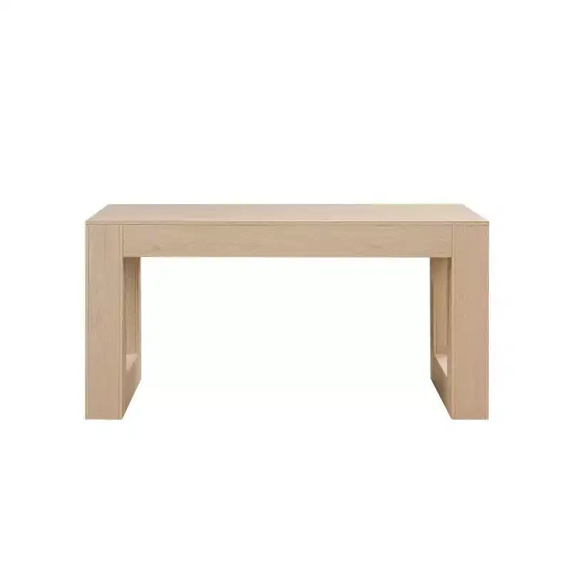 Homy Casa 63 Tavolo da Pranzo Rettangolare con Base Solida, Quercia Naturale, 4-6 Posti