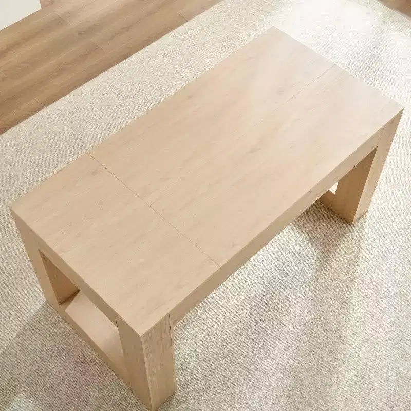 Homy Casa 63 Tavolo da Pranzo Rettangolare con Base Solida, Quercia Naturale, 4-6 Posti