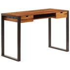 Desk Acacia wood brown, black Acacia wood and powder-coated steel