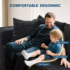 Divano componibile reversibile GustoWave da 106 pollici, divano a L Cloud con chaise longue oversize, divano contemporaneo a 3 posti con memory