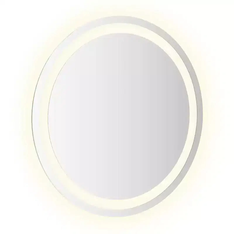 Specchio da bagno a LED in vetro 19,7 pollici di diametro, rotondo moderno