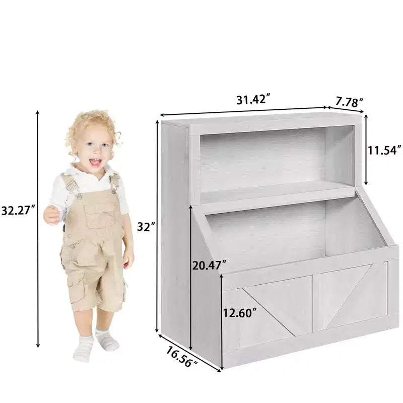 Libreria e Organizzatore Giocattoli per Bambini, Scaffale in Legno da 81 cm, Antiribaltamento e Impermeabile, Adatto per Asilo Nido, Sala Giochi, Camera da Letto, Aula