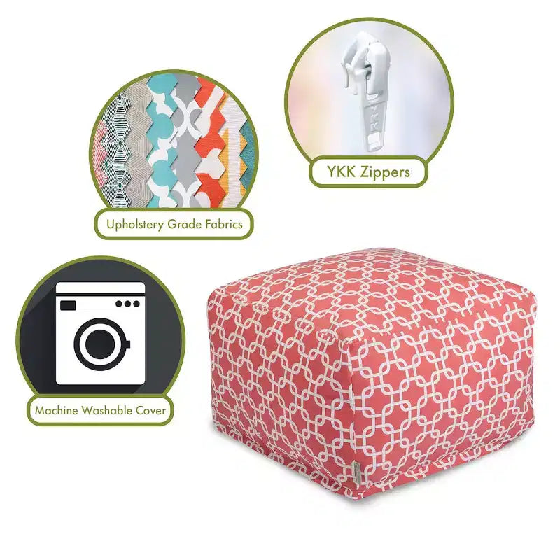 Majestic Home Goods, pouf ottomano morbido con link