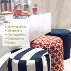 Majestic Home Goods,Pouf Cavalluccio marino