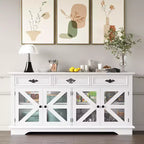 TruAIR Credenza/Mobile Contenitore, 80cm Credenza da Cucina Piccola Stile Fattoria Mobile Contenitore per Caffè con Ripiani Regolabili per Soggiorno Ingresso