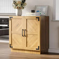 TruAIR Credenza/Mobile Contenitore, 80cm Credenza da Cucina Piccola Stile Fattoria Mobile Contenitore per Caffè con Ripiani Regolabili per Soggiorno Ingresso