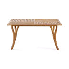 Okak 59IN Moderno Tavolo da Cucina Rettangolare in Legno, Tavolo da Pranzo con Gambe Stabili, Tavolo da Pranzo per Soggiorno, Cucina, Patio, Teak