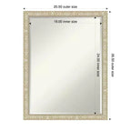 Specchio da parete per bagno Amanti Art Lila, con cornice in legno smussata da mezzo pollice