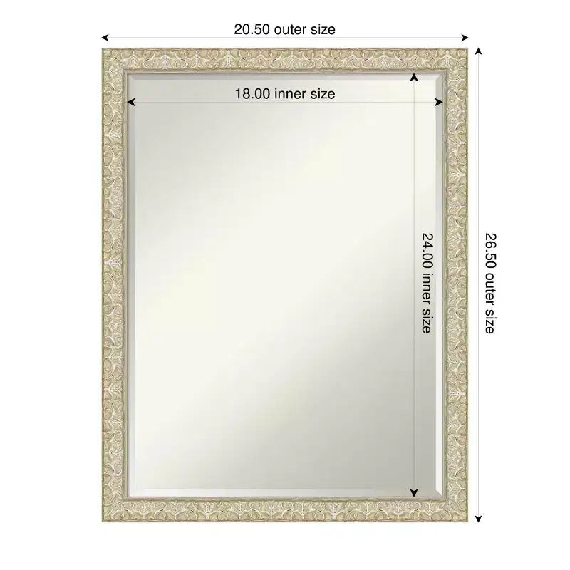 Specchio da parete per bagno Amanti Art Lila, con cornice in legno smussata da mezzo pollice