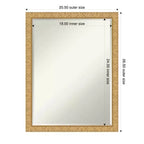 Specchio da parete per bagno Amanti Art Lila, con cornice in legno smussata da mezzo pollice