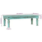 vidaXL Tavolino da caffè Multicolore Legno massello di recupero 110x50x34 cm