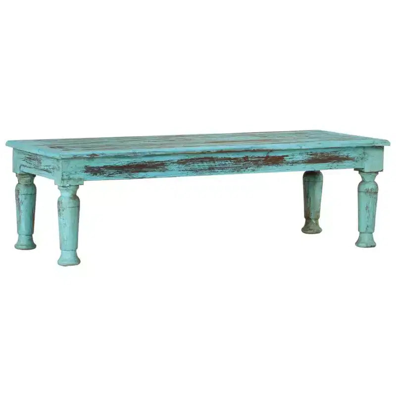 vidaXL Tavolino da caffè Multicolore Legno massello di recupero 110x50x34 cm