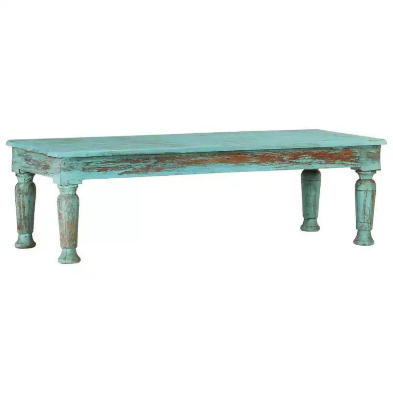 vidaXL Tavolino da caffè Multicolore Legno massello di recupero 110x50x34 cm