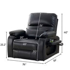 Poltrona Reclinabile Elettrica Mjkone Power Lift con Massaggio Vibrante e Riscaldamento, Massaggio a 8 Punti, Reclinazione, Contenitore, Portabicchieri