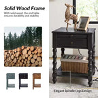 Esther 26 Tavolino Laterale Alto con Prese di Ricarica Integrate|ARTFUL LIVING DESIGNS
