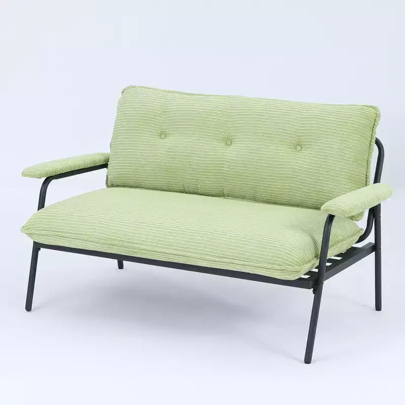 MAYEERTY Divano Verde da 134 cm Facile da Posizionare in Diversi Scenari per Soggiorno e Camera da Letto in Appartamenti Piccoli