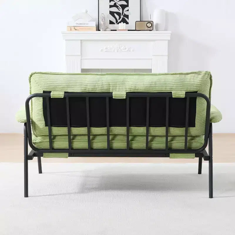 MAYEERTY Divano Verde da 134 cm Facile da Posizionare in Diversi Scenari per Soggiorno e Camera da Letto in Appartamenti Piccoli