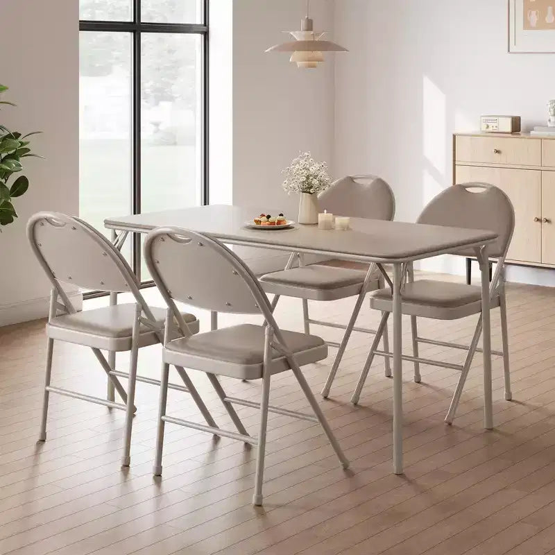 Set di sedie pieghevoli imbottite, sedie da pranzo portatili con gambe in metallo e piedini antiscivolo, sedie commerciali per casa, ufficio, feste