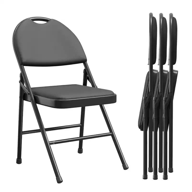 Set di sedie pieghevoli imbottite, sedie da pranzo portatili con gambe in metallo e piedini antiscivolo, sedie commerciali per casa, ufficio, feste