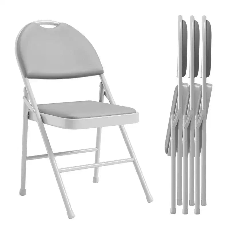 Set di sedie pieghevoli imbottite, sedie da pranzo portatili con gambe in metallo e piedini antiscivolo, sedie commerciali per casa, ufficio, feste
