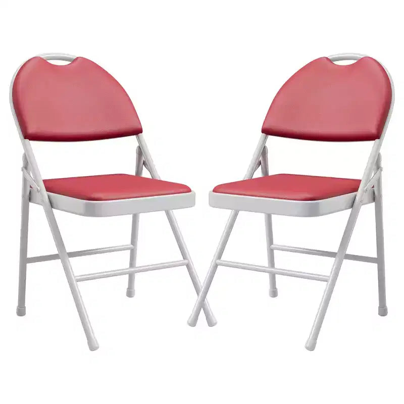 Set di sedie pieghevoli imbottite, sedie da pranzo portatili con gambe in metallo e piedini antiscivolo, sedie commerciali per casa, ufficio, feste