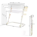 FurnitureR Vassoio TV Pieghevole Regolabile con 4 altezze e 3 angoli di inclinazione, tavolino pieghevole per cena, laptop, snack, con portabicchieri per divano, 2 pezzi, Bianco