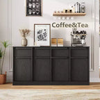 Credenza moderna con 2 cassetti, mobile da cucina da 80 cm, piano spazioso per uso versatile e ampio contenimento