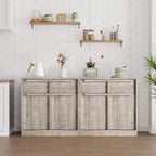 Credenza moderna con 2 cassetti, mobile da cucina da 80 cm, piano spazioso per uso versatile e ampio contenimento